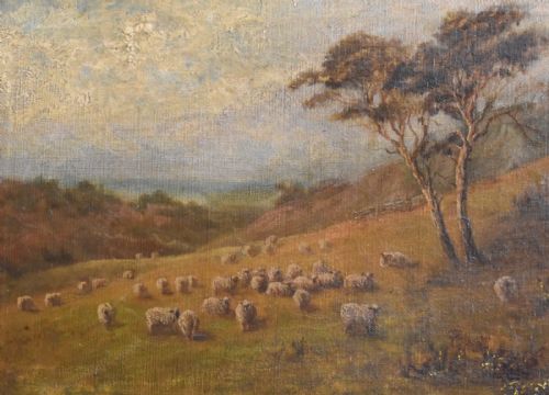 A PEEP AT THE CHANNEL SUSSEX LANDSCAPE OIL PAINTING - ADDITIONAL PHOTO 4