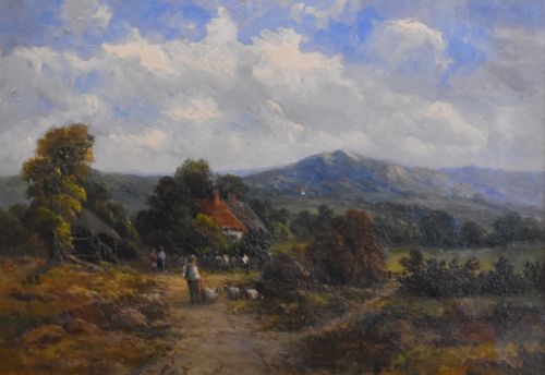 A VALLEY SOUTH WALES LANDSCAPE OIL PAINTING - ADDITIONAL PHOTO 3