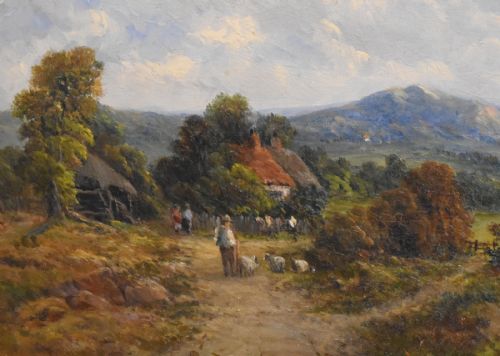 A VALLEY SOUTH WALES LANDSCAPE OIL PAINTING - ADDITIONAL PHOTO 5