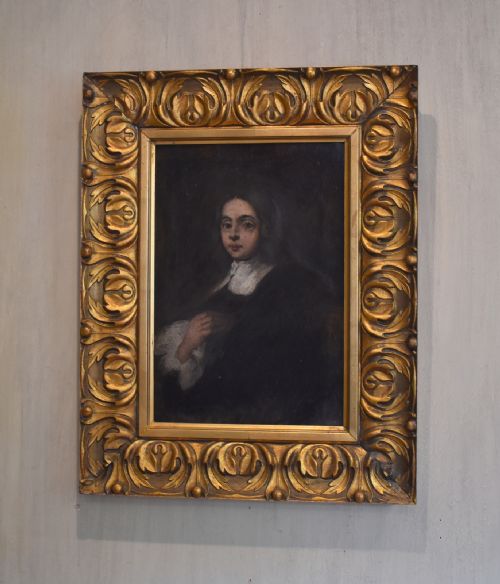 oil painting study of earlier period portrait - CATEGORY: ANTIQUE ART - DATED 1960