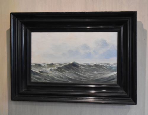 seascape oil painting by steuart seton - CATEGORY: ANTIQUE ART - DATED 1900