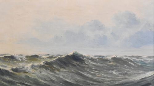 SEASCAPE OIL PAINTING BY STEUART SETON - ADDITIONAL PHOTO 3
