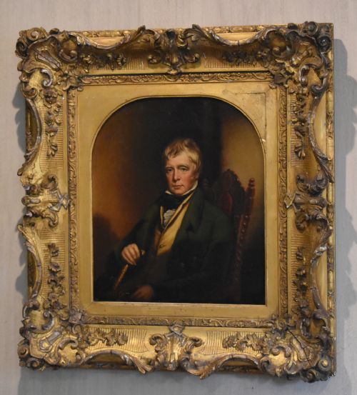VICTORIAN OIL PORTRAIT OF SIR WALTER SCOTT - ADDITIONAL PHOTO 1