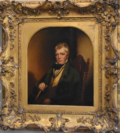 VICTORIAN OIL PORTRAIT OF SIR WALTER SCOTT - ADDITIONAL PHOTO 2