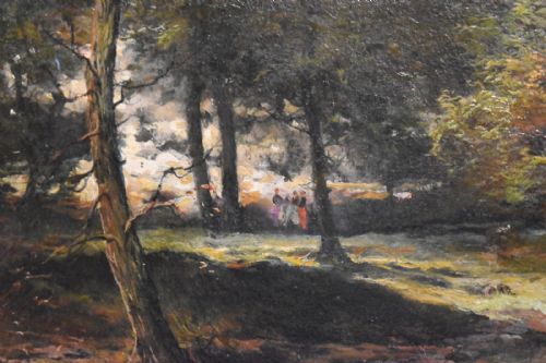 LANDSCAPE OIL PAINTING BY JAMES GUSTAVUS HOPE SPINDLER - ADDITIONAL PHOTO 4