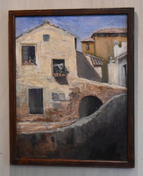 ITALIAN SCENE OIL ON CANVAS - ADDITIONAL PHOTO 1