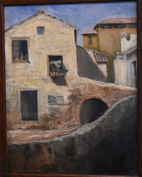 ITALIAN SCENE OIL ON CANVAS - ADDITIONAL PHOTO 2