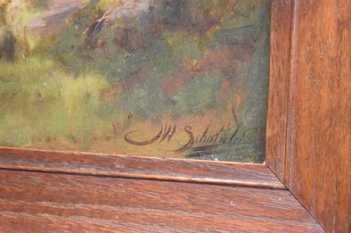 LANDSCAPE OIL PAINTING BY JOHN WILLIAM SCHOFIELD - ADDITIONAL PHOTO 5