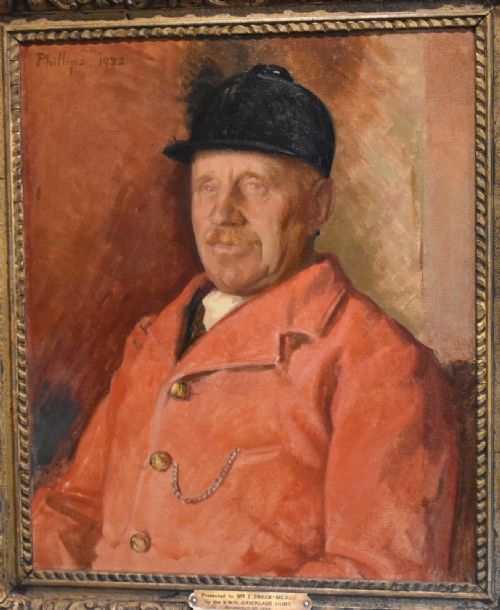 HUNTSMAN PORTRAIT OIL PAINTING BY PATRICK EDWARD PHILLIPS - ADDITIONAL PHOTO 2