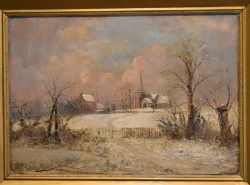 WINTER LANDSCAPE OIL PAINTING BY JOHN EDWARDS - ADDITIONAL PHOTO 2