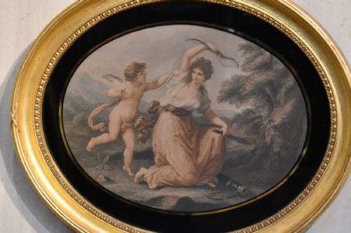 PAIR OF GEORGIAN PRINTS AFTER ANGELICA KAUFFMAN - ADDITIONAL PHOTO 3
