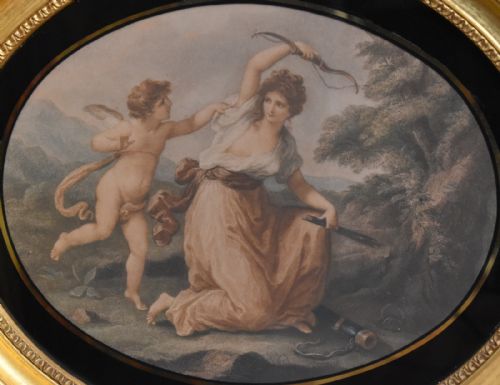 PAIR OF GEORGIAN PRINTS AFTER ANGELICA KAUFFMAN - ADDITIONAL PHOTO 4