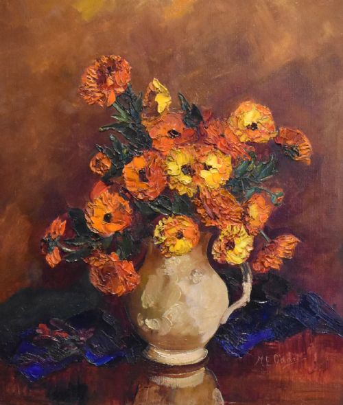 STILL LIFE OIL PAINTING BY MARY E ODDIE - ADDITIONAL PHOTO 5