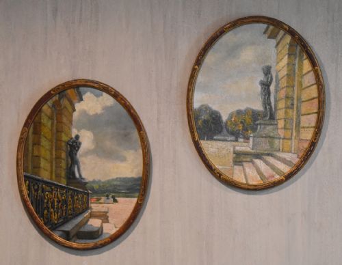 PAIR OF OIL PAINTING VIEWS OF VERSAILLES BY LEOPOLD DELBEKE - ADDITIONAL PHOTO 1