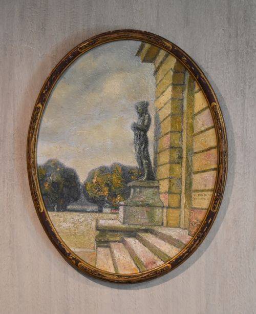 PAIR OF OIL PAINTING VIEWS OF VERSAILLES BY LEOPOLD DELBEKE - ADDITIONAL PHOTO 2