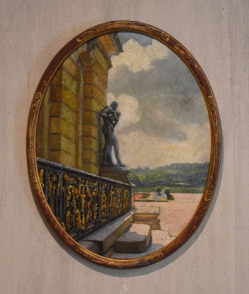 PAIR OF OIL PAINTING VIEWS OF VERSAILLES BY LEOPOLD DELBEKE - ADDITIONAL PHOTO 5