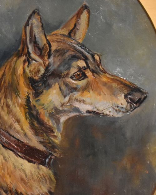 DOG PORTRAIT OIL PAINTING BY WASDELL TRICKETT - ADDITIONAL PHOTO 3