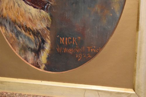 DOG PORTRAIT OIL PAINTING BY WASDELL TRICKETT - ADDITIONAL PHOTO 4