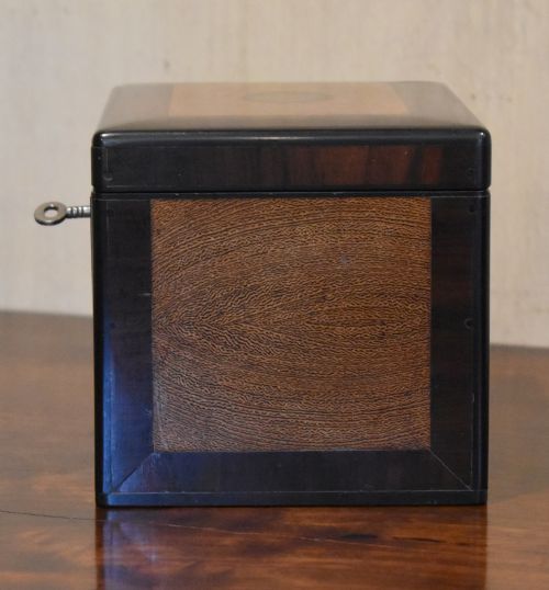 FINE FRENCH BOX IN ROSEWOOD EBONY AND EXOTIC WENGE WOOD - ADDITIONAL PHOTO 4