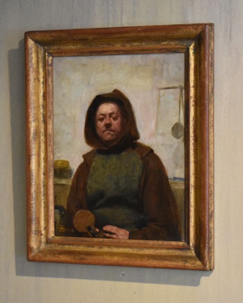 oil painting of a monk by henry reynolds steer - CATEGORY: ANTIQUE ART - DATED 1890