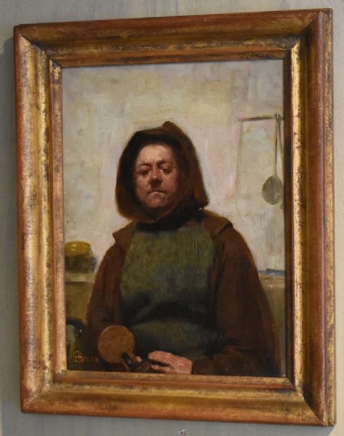 OIL PAINTING OF A MONK BY HENRY REYNOLDS STEER - ADDITIONAL PHOTO 1