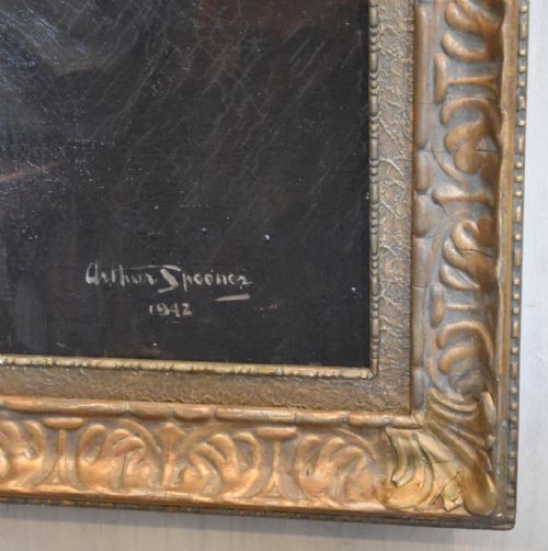 PORTRAIT OF A GENTLEMEN OIL PAINTING BY ARTHUR SPOONER - ADDITIONAL PHOTO 6