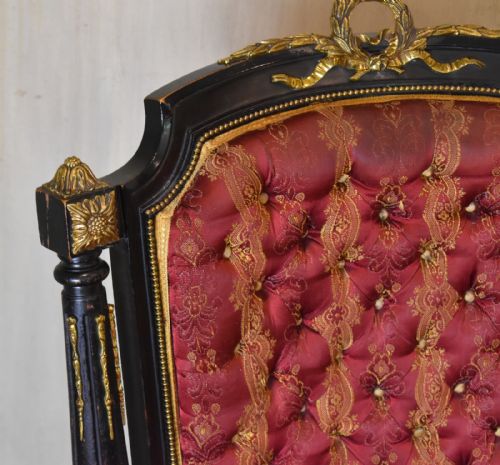 FINE VICTORIAN EBONISED ARMCHAIR - ADDITIONAL PHOTO 3