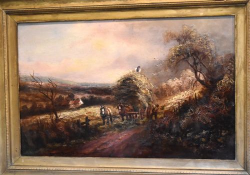 ON THE SUSSEX DOWNS LANDSCAPE OIL PAINTING - ADDITIONAL PHOTO 2