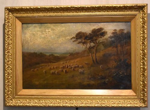 A PEEP AT THE CHANNEL SUSSEX LANDSCAPE OIL PAINTING - ADDITIONAL PHOTO 1