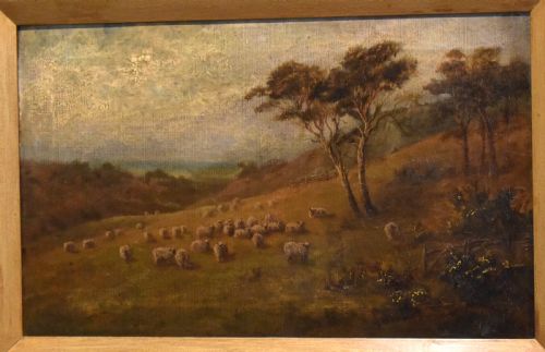 A PEEP AT THE CHANNEL SUSSEX LANDSCAPE OIL PAINTING - ADDITIONAL PHOTO 2