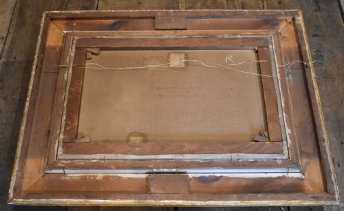 VICTORIAN STABLE INTERIOR OIL PAINTING - ADDITIONAL PHOTO 6