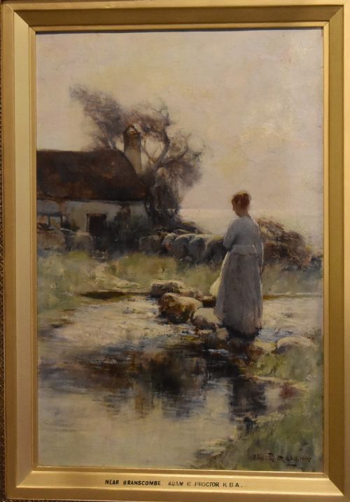 OIL PAINTING NEAR BRANSCOMBE BY ADAM E PROCTOR - ADDITIONAL PHOTO 2