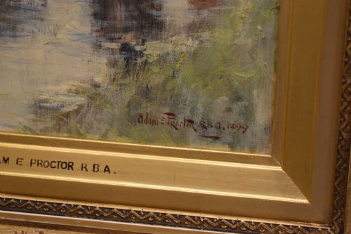 OIL PAINTING NEAR BRANSCOMBE BY ADAM E PROCTOR - ADDITIONAL PHOTO 3