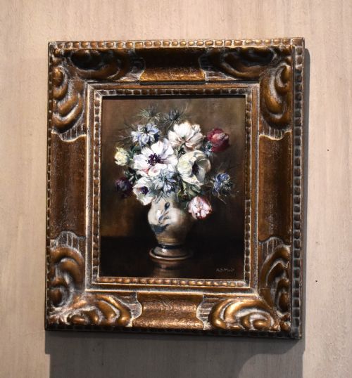 scottish still life oil painting by anne d muir - CATEGORY: ANTIQUE ART - DATED 1920