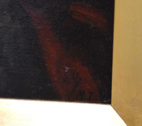 OIL PORTRAIT OF AN OLD MAN AFTER NEWLYN SCHOOL - ADDITIONAL PHOTO 4