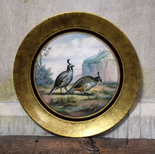 unusual doulton burslem cabinet plate - CATEGORY: ANTIQUE PLATES - DATED 1880