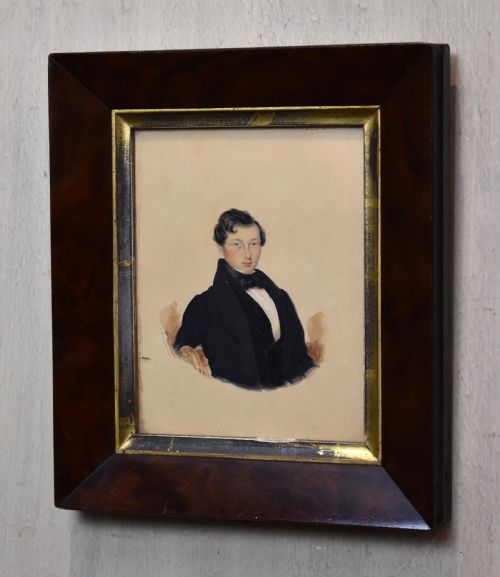 watercolour portrait by j b smith - CATEGORY: ANTIQUE ART - DATED REGENCY