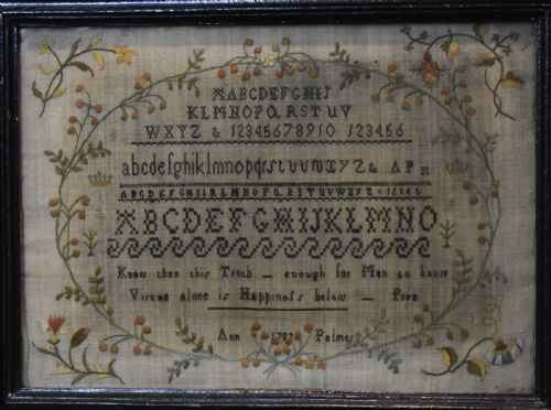 GEORGIAN SAMPLER BY ANN PALMER 1797 - ADDITIONAL PHOTO 2