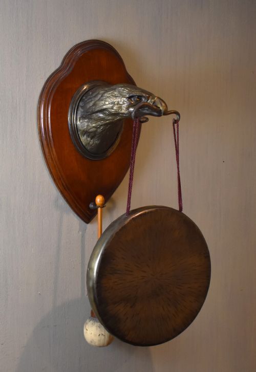 eagle wall gong by william tonks and son - CATEGORY: ANTIQUE MISCELLANEOUS - DATED 1890