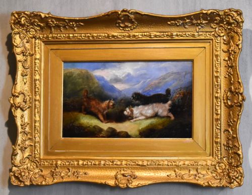 OIL PAINTING OF TERRIERS BY GEORGE ARMFIELD 18101893 - ADDITIONAL PHOTO 1