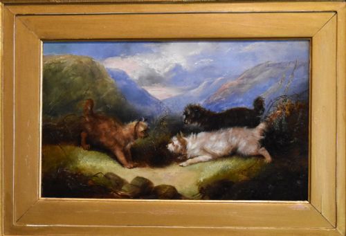 OIL PAINTING OF TERRIERS BY GEORGE ARMFIELD 18101893 - ADDITIONAL PHOTO 2