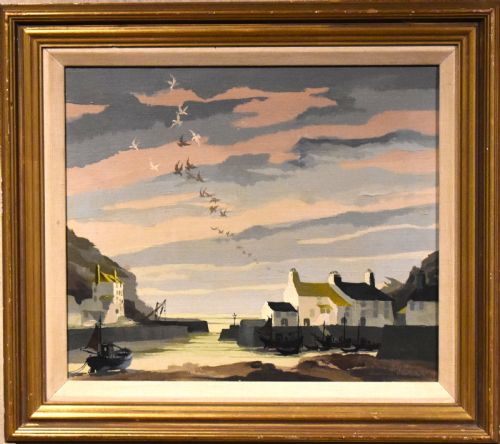 OIL PAINTING OF POLPERRO CORNWALL BY FREDERICK TW COOK - ADDITIONAL PHOTO 1