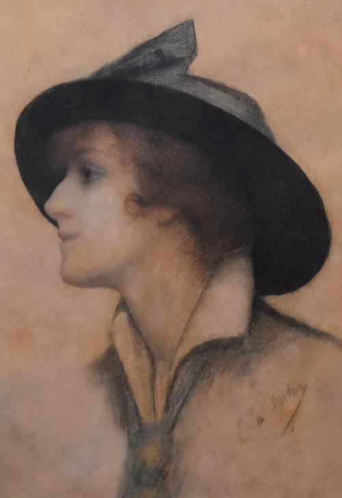 1920S PASTEL PORTRAIT OF A LADY - ADDITIONAL PHOTO 3
