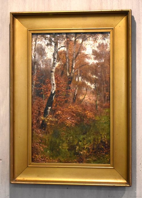 WOODLAND OIL PAINTING BY J MCINTYRE - ADDITIONAL PHOTO 5
