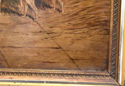OIL PAINTING OF TERRIERS BY WILLIAM EDDOWES TURNER - ADDITIONAL PHOTO 2