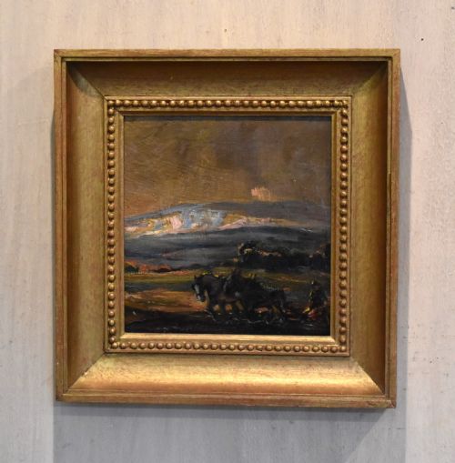 english impressionist oil sketch - CATEGORY: ANTIQUE ART - DATED 1900