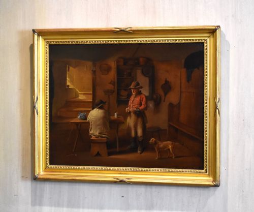 superb oil painting by edmund bristow 17871876 - CATEGORY: ANTIQUE ART - DATED 19TH CENTURY