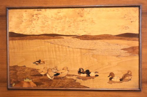 MARQUETRY PANEL DEPICTING DUCKS - ADDITIONAL PHOTO 3