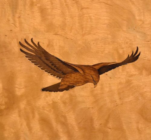 MARQUETRY PANEL DEPICTING A BUZZARD - ADDITIONAL PHOTO 3