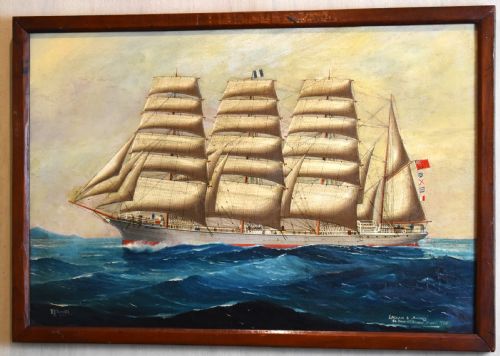 AUSTRALIAN SHIP OIL PAINTING BY RABORSTEL - ADDITIONAL PHOTO 2